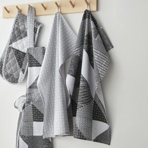 Catherine Lansfield Larsson Geo Two x Tea Towels Grey