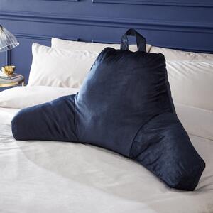 Catherine Lansfield Kingsley Matt Velvet Support Filled Cushion Navy