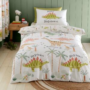 Catherine Lansfield Sleepy Dino Duvet Cover Bedding Set Green