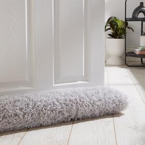 Catherine Lansfield Cuddly Faux Fur 90cm x 20cm Draught Excluder Silver