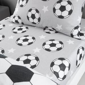 Catherine Lansfield Football Stars Brushed Bed Linen Fitted Sheet Grey