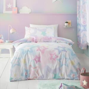 Catherine Lansfield Ombre Star Duvet Cover Bedding Set White