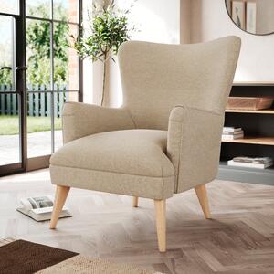 Marlow Wing Chair Tonal Weave Natural