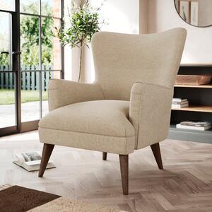Marlow Wing Chair Tonal Weave Natural