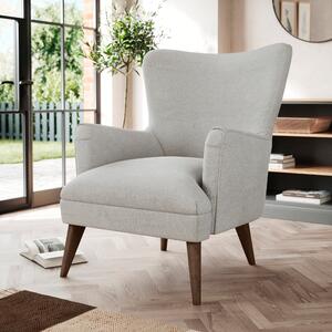 Marlow Wing Chair Tonal Weave Silver