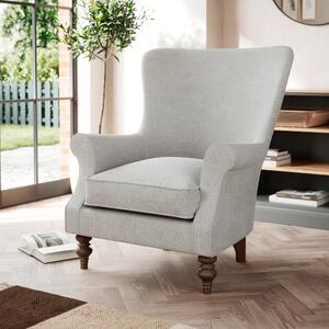 Charlbury Occasional Wing Chair Tonal Weave Silver