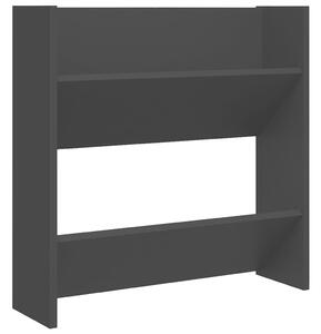 Wall Shoe Cabinet Black 60x18x60 cm Engineered Wood