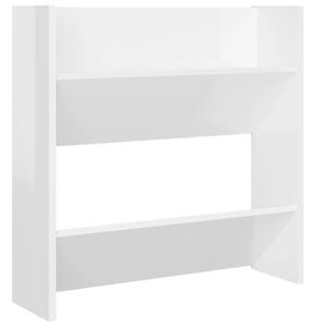 Wall Shoe Cabinet High Gloss White 60x18x60 cm Engineered Wood