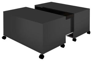 Coffee Table High Gloss Black 75x75x38 cm Engineered Wood