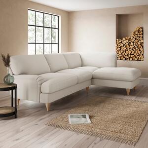 Darwin Corner Chaise Sofa Slub Cotton Blend Sandstone