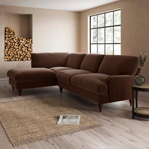 Darwin Corner Chaise Sofa Luxury Velvet Pinecone