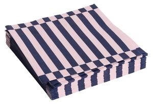 HAY Pattern Dinner Stripe napkin 40x40 cm 20-pack Light pink-dark blue pillar