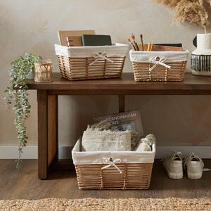 Set of 3 Rectangle Purity Baskets Natural