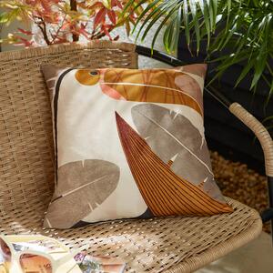 Toucan Printed Outdoor Cushion MultiColoured