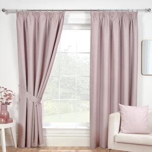 Eclipse Blackout Ready Made Pencil Pleat Curtains Rose
