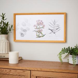 Solid Wood Edge 3Photo Frame Natural