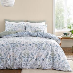 Bianca Hedgerow Hopper 200 Thread Count Cotton Blue Duvet Cover and Pillowcase Set Blue