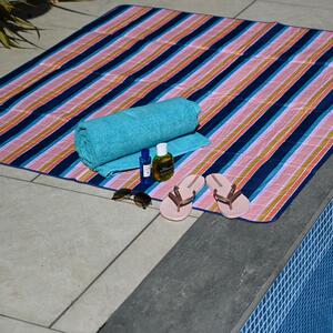 Riviera Stripe Picnic Blanket MultiColoured