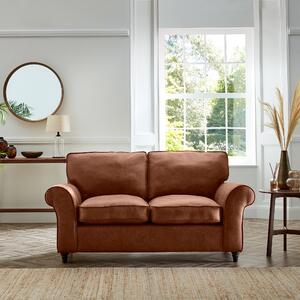 Rosa Faux Leather 2 Seater Sofa Brown