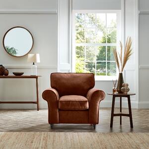 Rosa Faux Leather Armchair Brown