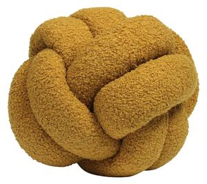 Furn. Boucle Knot Round Cushion Yellow