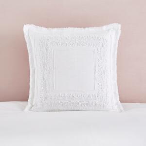 Dorma Purity Burley Embroidered Cushion White