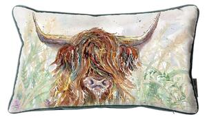 Aquarelle Highland Cow Cushion MultiColoured