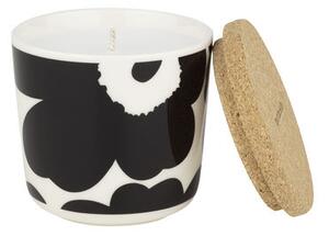 Unikko Scented candle - / Ø 7.5 x H 7 cm - Springtime forest scent by Marimekko Black