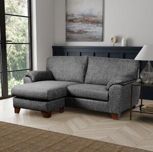 Meyer Tonal Weave Reversible Compact Corner Sofa Grey