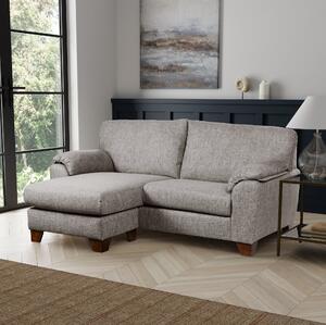 Meyer Tonal Weave Reversible Compact Corner Sofa Beige