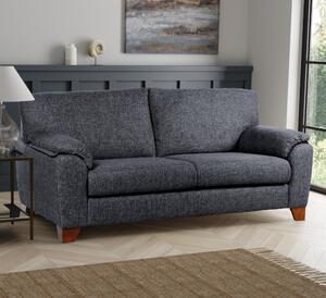 Meyer Tonal Weave 3 Seater Sofa Navy Blue