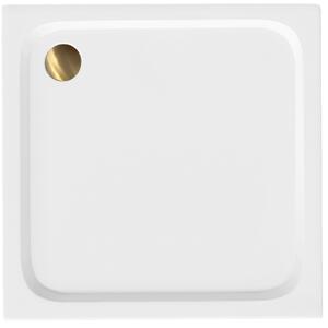 Shower tray Rea Belmond White 90x90 Brush Gold