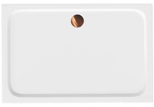 Shower tray Rea Belmond White 80x100 Brush Copper
