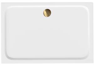 Shower tray Rea Belmond White 80x100 Brush Gold