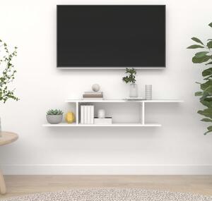 Wall-Mounted TV Shelf White 125x18x23 cm Engineered Wood