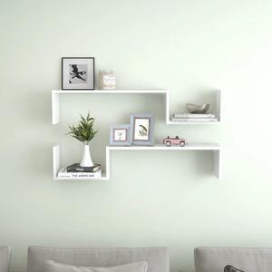 Wall Shelf 2 pcs White 100x15x20 cm Engineered Wood