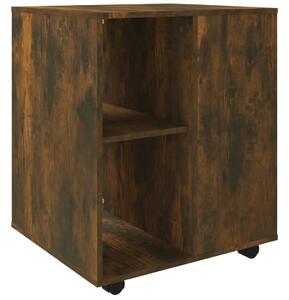 Rolling Cabinet Smoked Oak 60x53x72 cm Engineered Wood