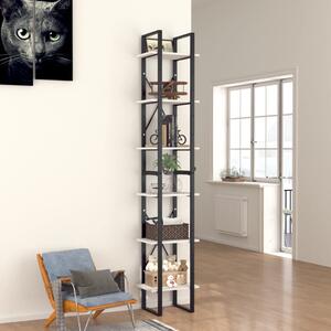 6-Tier Book Cabinet White 40x30x210 cm Engineered Wood