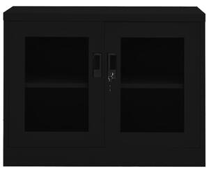 Office Cabinet Black 90x40x70 cm Steel