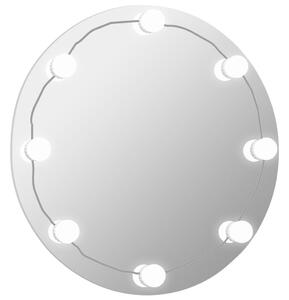 Wall Mirror with LED Lights Round Glass