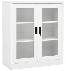 Office Cabinet White 90x40x105 cm Steel
