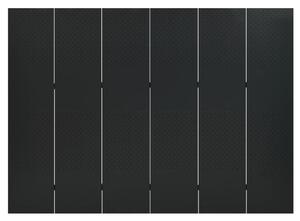 6-Panel Room Divider Black 240x180 cm Steel
