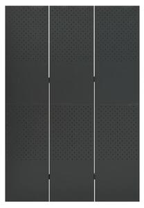 3-Panel Room Divider Anthracite 120x180 cm Steel