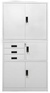Office Cabinet Light Grey 90x40x180 cm Steel