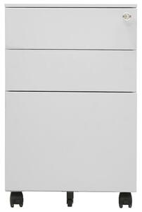 Mobile File Cabinet Light Grey 39x45x60 cm Steel