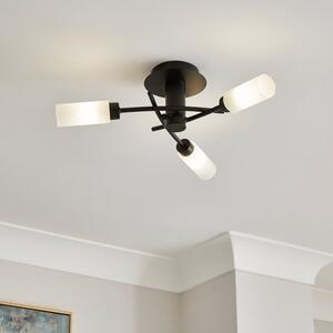 Roz Ribbed 3 Light Semi Flush Ceiling Light