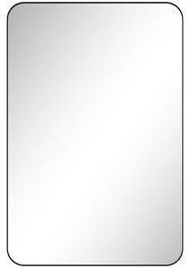 HOMCOM 90 x 60cm Curved Bathroom Mirror - Black