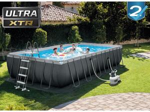 INTEX Swimming Pool Set Ultra XTR Frame Rectangular 732x366x132 cm