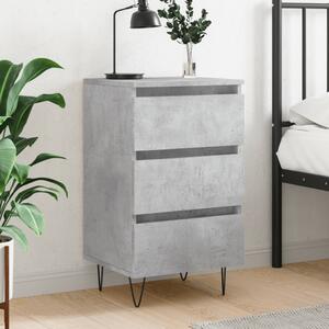 Bedside Cabinet Concrete Grey 40x35x69 cm Engineered Wood