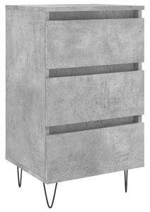 Bedside Cabinet Concrete Grey 40x35x69 cm Engineered Wood